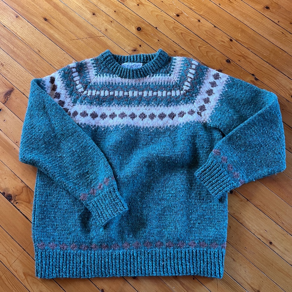 Women’s Teal Patterned Sweater